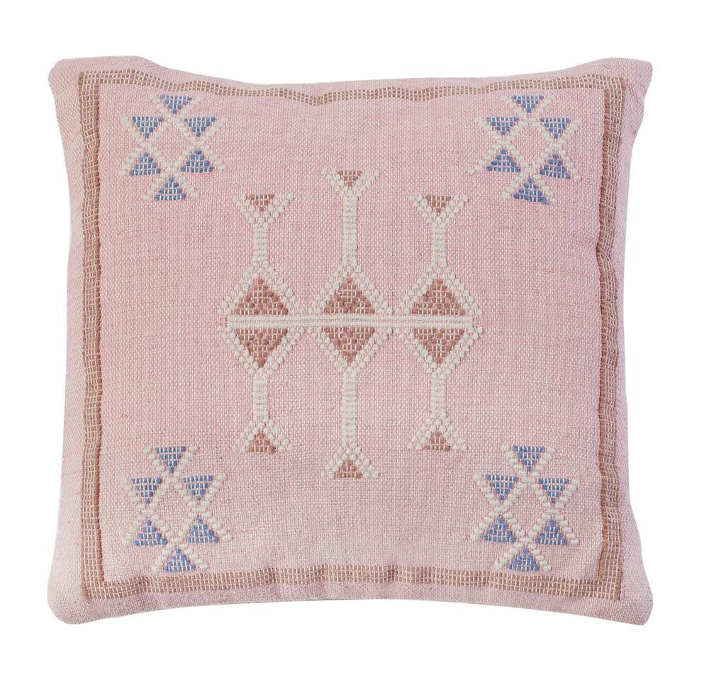 4502 Home Collection Aletha Boho 18-inch Peach Square Decorative Accent